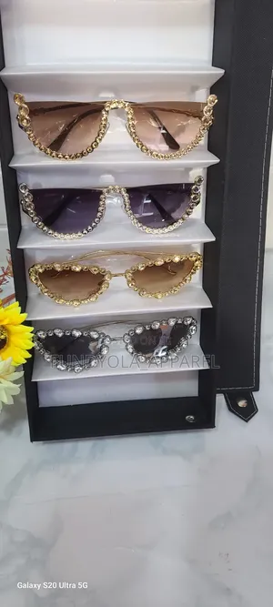 High Fashion Full Abd Half Stone Sunglasses