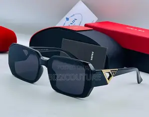 Original PRADA Eye Wear Black Frame Tinted Sunglasses