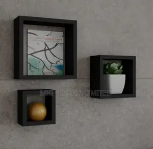 Lavish Wall Black Floating Shelves,Wall Cube Square Shape
