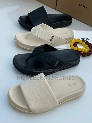 Original Zara Men Leather Slippers Collections