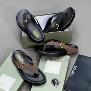 Original Tom Ford Men Leather Slippers