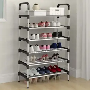 6 Layers Stainless Steel Shoe Rack