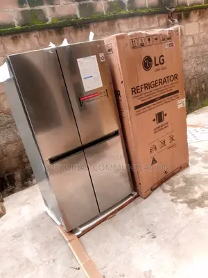 Energy Saving LG Side by Side Refrigerator Silver.
