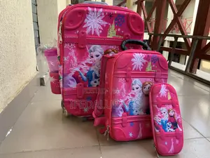 Cartoon Character 4n1 Kids Trolley School Bag Set