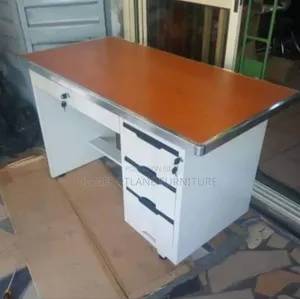 Metal Office Table With Drawers 4ft