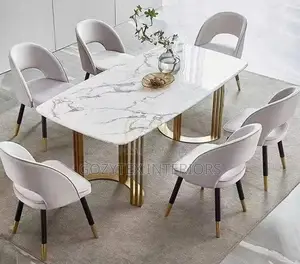 Contemporary Marble Dinning Table Set