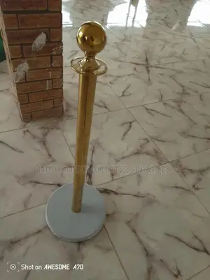 10 Gold Stanchion Queue Barrier Bollard Posts