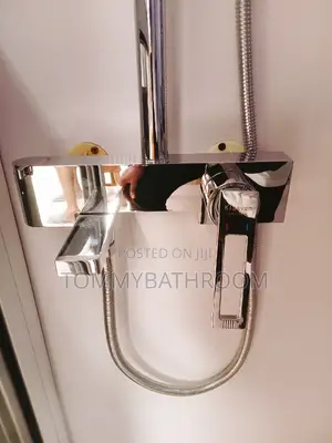 Gray and Silver Standing Shower