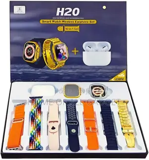 Ultra Calling Smartwatch Airpods, Case, With 6 Extra Band