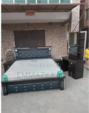 Complete Set of Wooden 6x6 Bedframe With Mattress