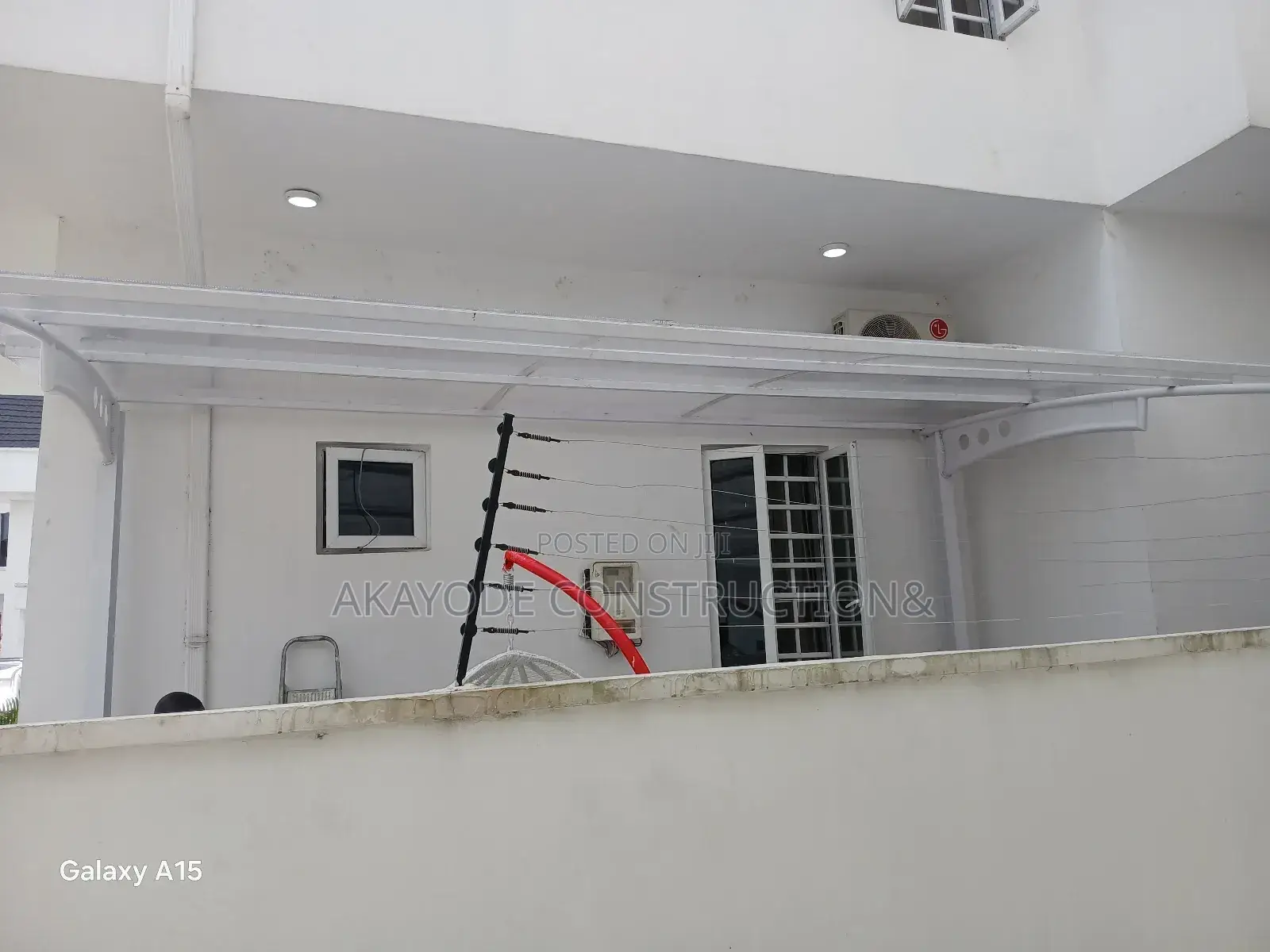 White Danpalon Constructed as Carport