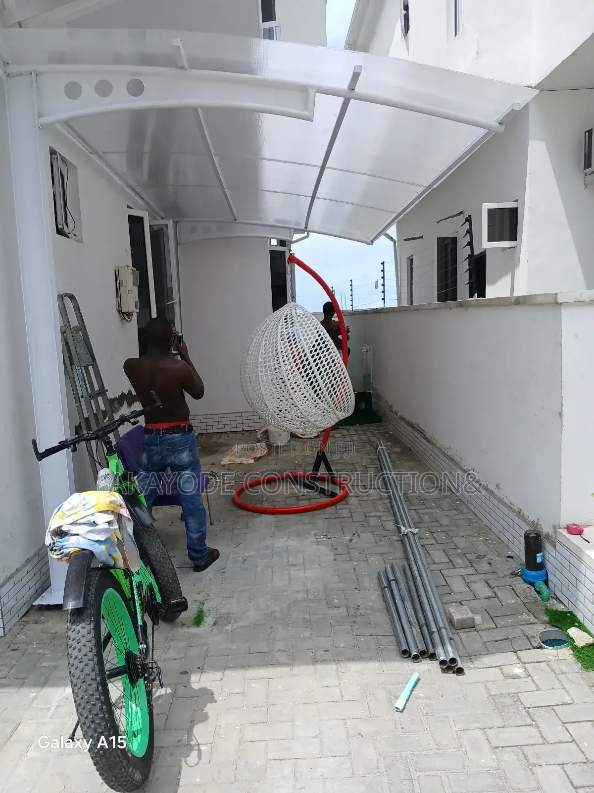 White Danpalon Constructed as Carport