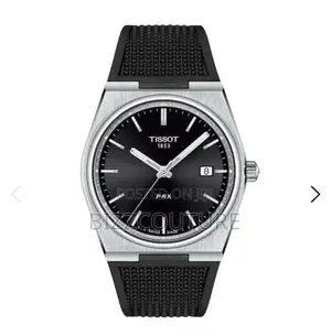 Original Tissot 1853 PRX Black Rubber Strap Watch in Store