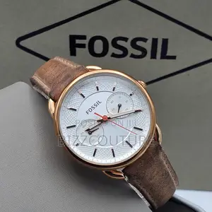 Original Fossil Chronograph Brown Leather Watch Is Available