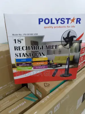 Brand New Polystar 18" PV-3018BUSB Standing Fan