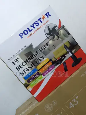 Best 18"Polystar Rechargeable Standing Fan PV3018BUSB