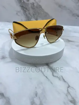 Original Loewe Eye Wear Gold Frame Tinted Sunglasses