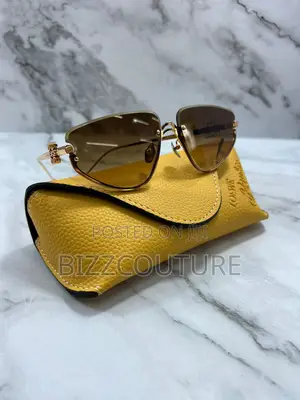 Original Loewe Eye Wear Gold Frame Tinted Sunglasses