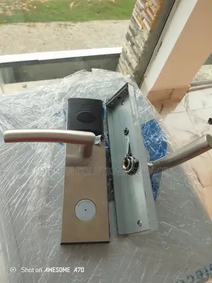 Hotel Lock With Key Card & Mechanical Key(Silver)