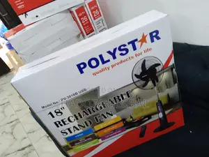 Affordable 18" Standing Fan (Polystar) Rechargeable Fan