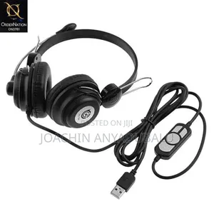 Supper Base Usb Headphones and Mic With Noise Cancellation
