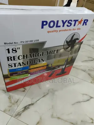 Brand New Polystar18"Rechargeable Standing Fan (Top Quality)