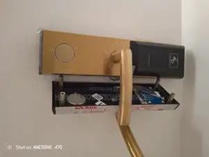 Hotel Door Lock With RFID Card Access Control Gold