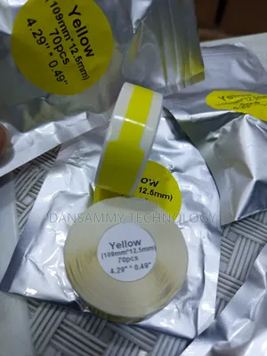 Yellow Cable Ring Label