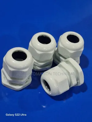 White PG16 PVC Cable Gland, IP 65 (Lot of 5pcs)