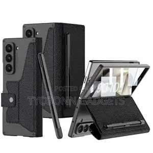 Samsung Z Fold 3,4 5 Flip Cover With S Pen Glass Protector