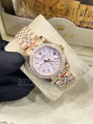 Original Rolex Oyster Perpetual Date Just Gold Chain Watch