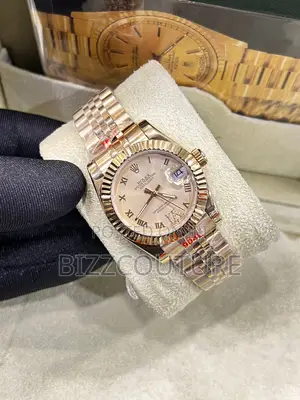 Original Rolex Oyster Perpetual Date Just Gold Chain Watch