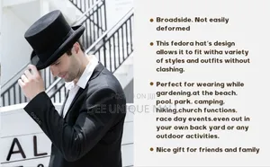 Black Wool Felt Traditional Top Hat.Magician Hat