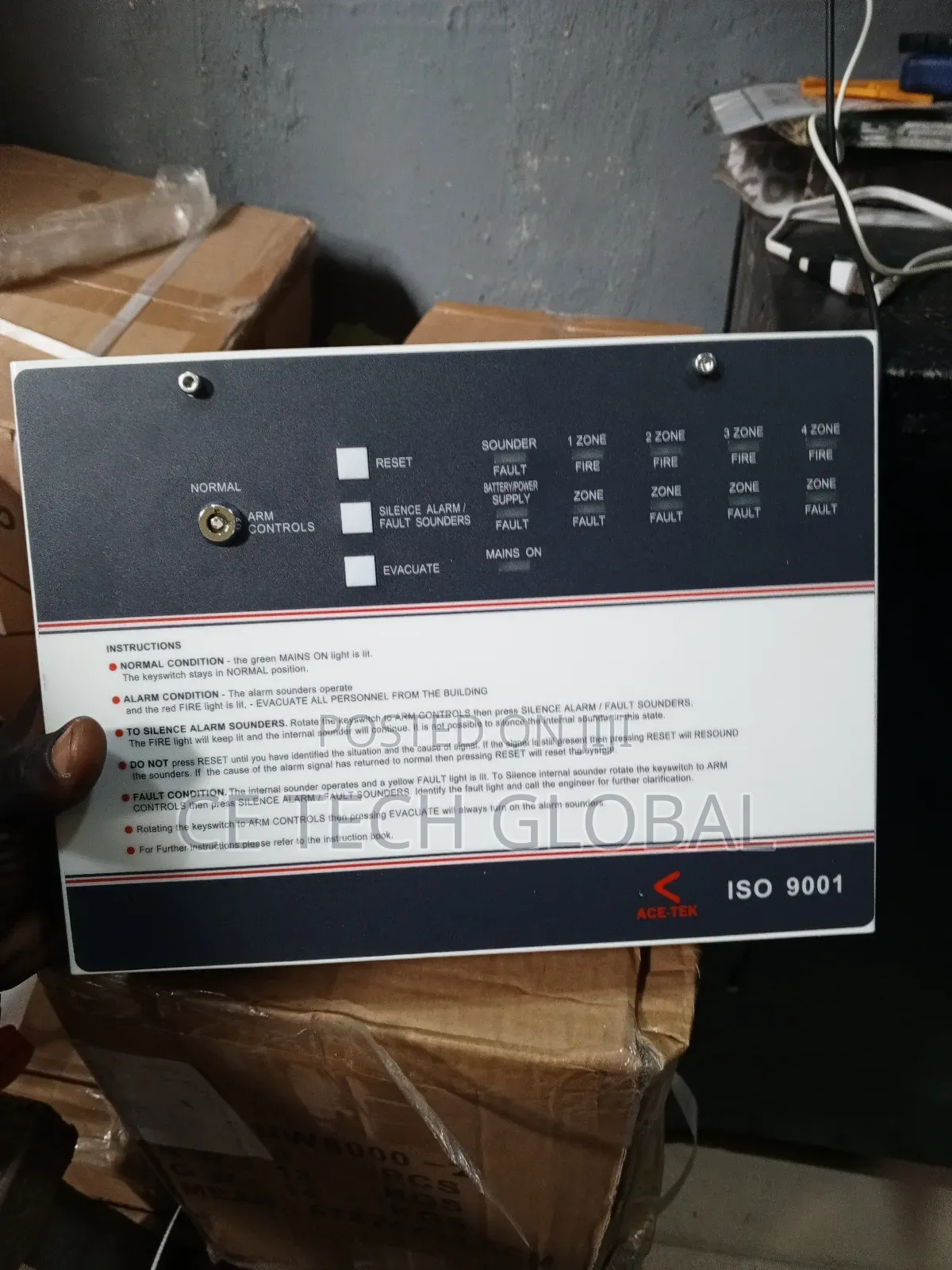 Acetek 2 Zone Fire Alarm Panel