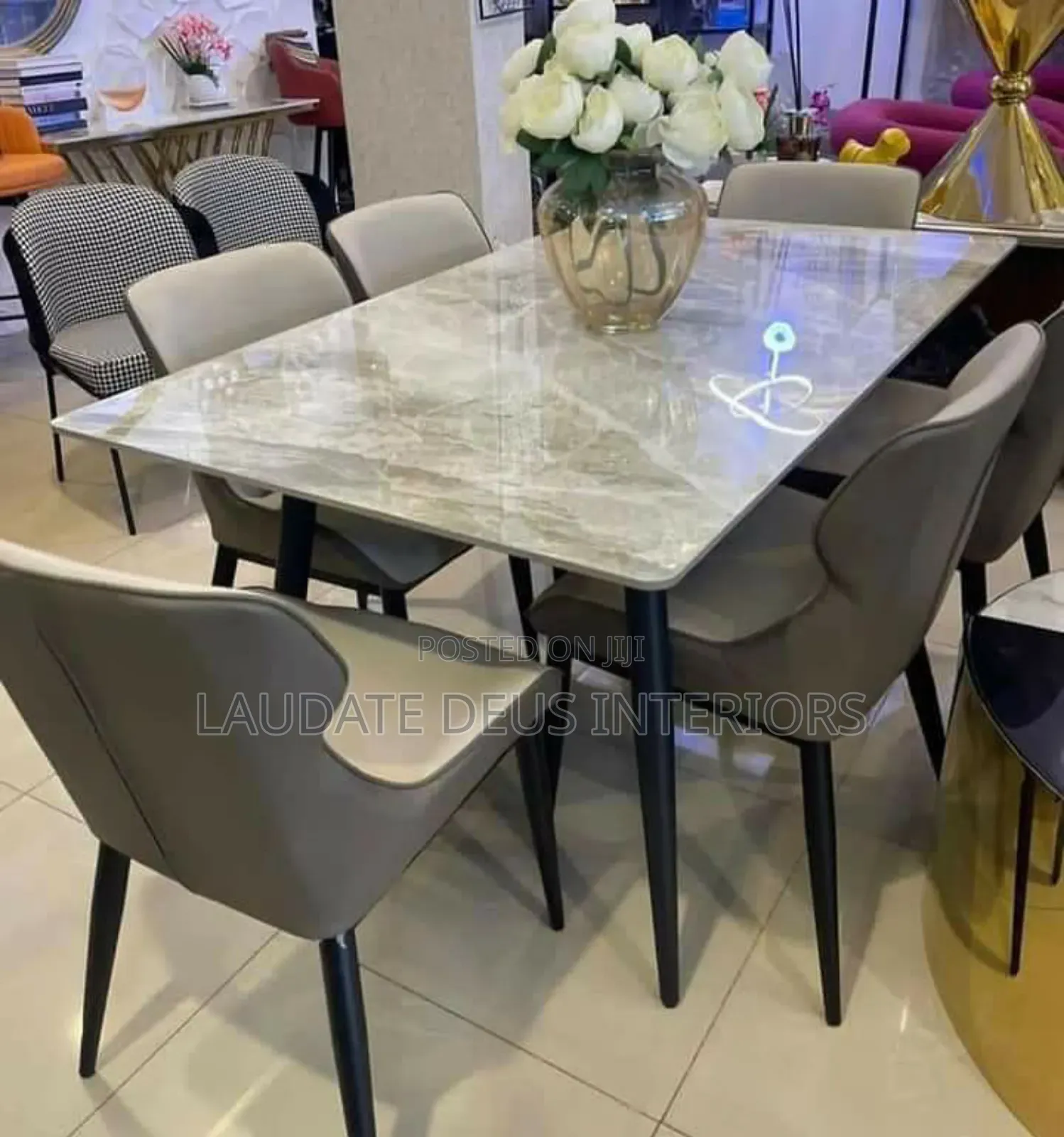 New Imported Classic Marble Top Dining Table