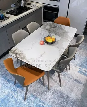 New Imported Classic 6 Seaters Marble Top Dining Table