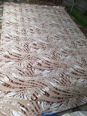 8*11fts Btown and Cream Designer Brown Turkey Center Rug