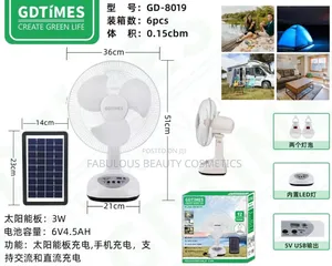 Solar Rechargeable Fan 12inch Oscillating