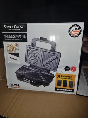 Silvercrest 3 in 1 Sandwich Toaster, Non-Stick Changable Pla