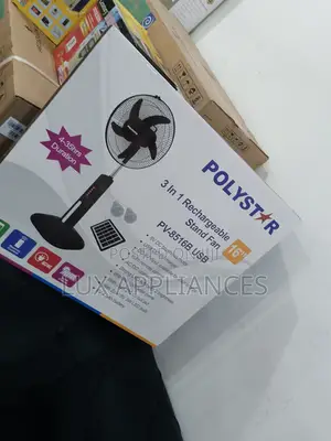 New Quality Polystar 3in1 Rechargeable Standing Fan
