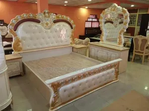 Luxury Royal Bed , Dressing Mirror and Two Side Beds