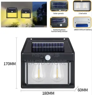 Outdoor Lighting Solar Dual Core Warm Light Wall Lamp