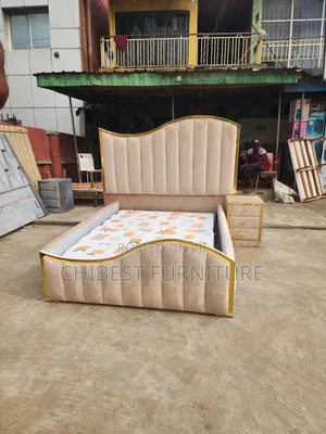 Quality 4.5by6 Ulphostery Padded Bed Frame With One Bed Side