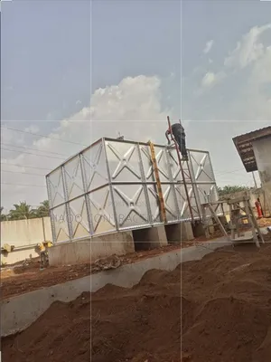 Fibreglass/SMC Panels/Pressed Steel Water Tank Construction