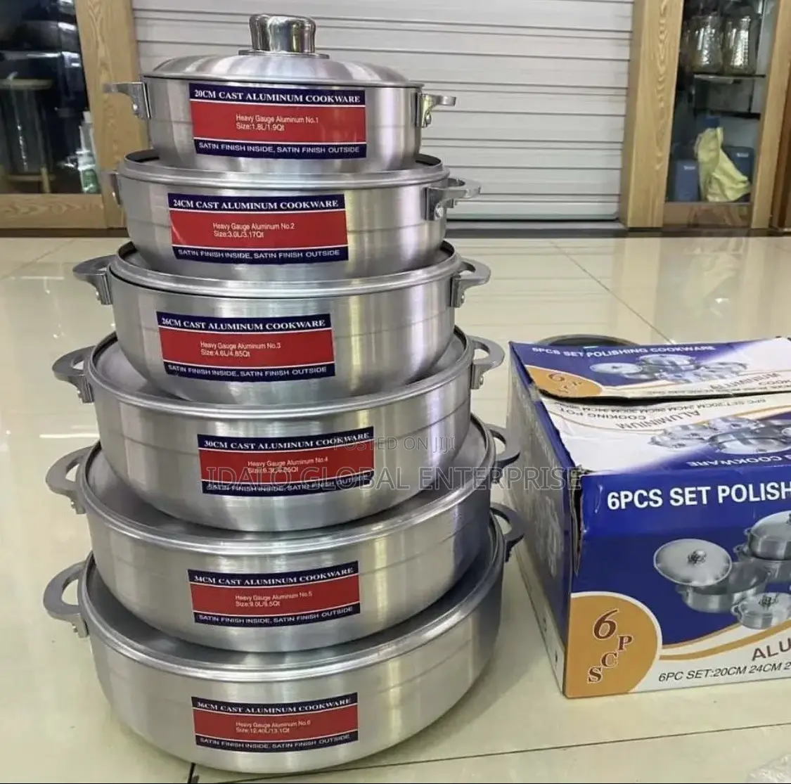 6pcs Polishing Cookware Set