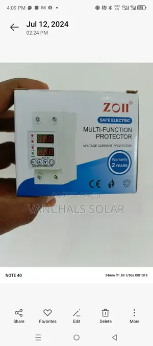 Digital Adjustable Voltage Protector Regulatory 63a