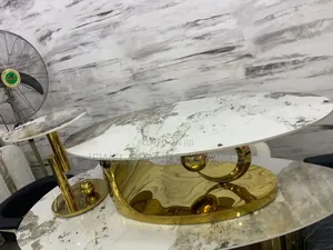 Marble Top Center Table With Side Stool
