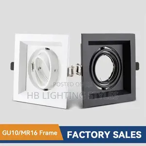 Square Ceiling Recessed Adjustable GU10 Bulb Socket