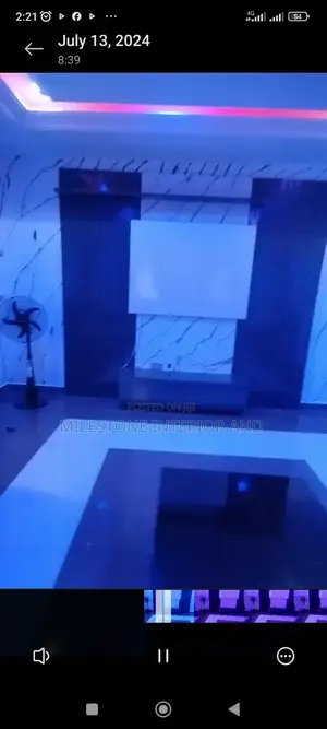 High Quality Tv Panel With Suspended Console,Led Lights
