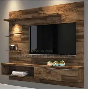 Simple Panel Design With Led Light and Suspended Console